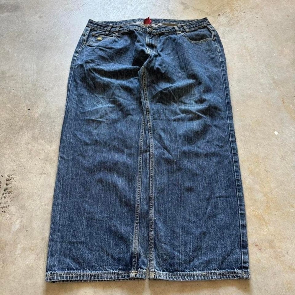 Baggy Ecko Unltd. Loose Wide Leg Denim Jeans Surf Summer Vintage Y2K 42x30 - Picture 5 of 7